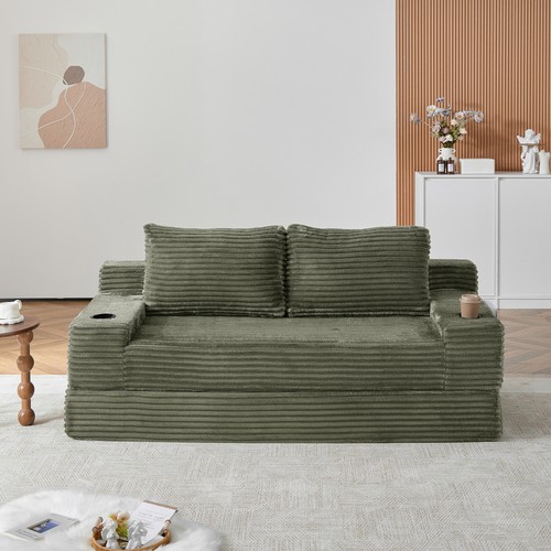 Corduroy sleeper sofa bed - corduroy,
